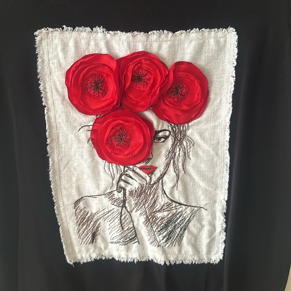 Poppy design t-shirt - Picture 2 of 6